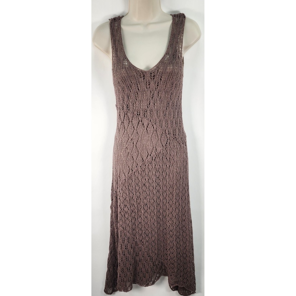 Tommy Bahama Crochet Swim Wear Coverup Women's M Beige / Brown Long
